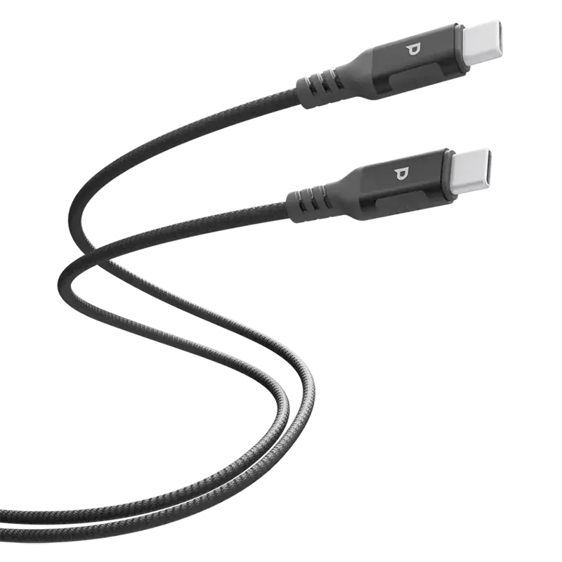 Powerology 100W USB-C to USB-C V3.1 5G Metal Plug Nylon Braided Cable 2 Meter 1 Mascom International.webp